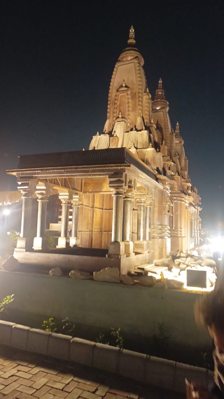 A temple at dusk